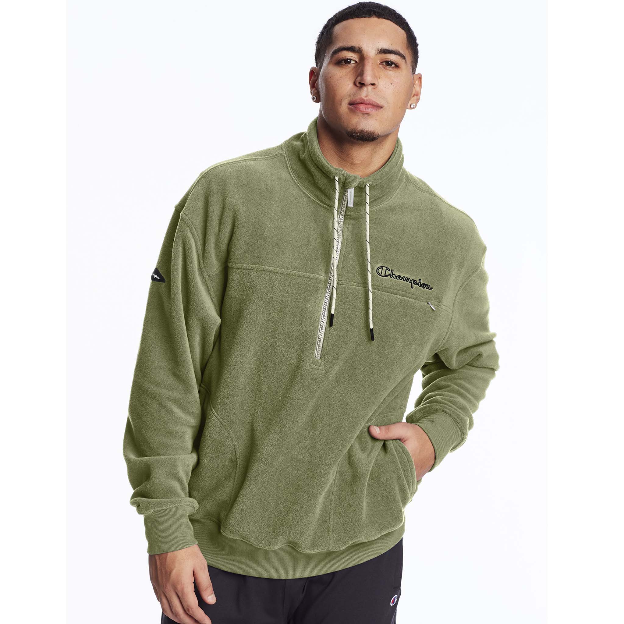 Champion Urban Polar Fleece 1/4 zip script logo pour homme