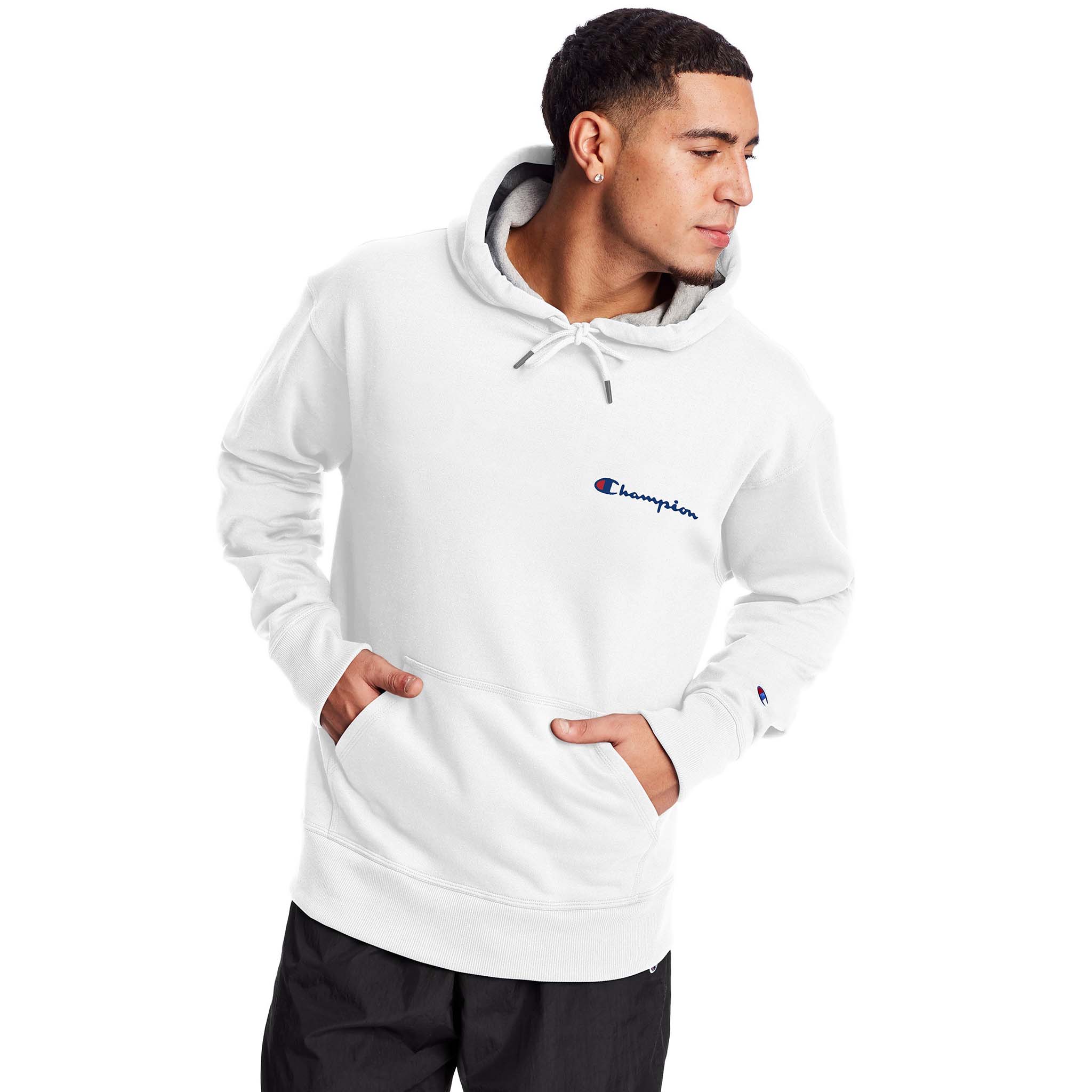 Champion Powerblend Graphic Hoodie sweatshirt a capuche small script logo pour homme