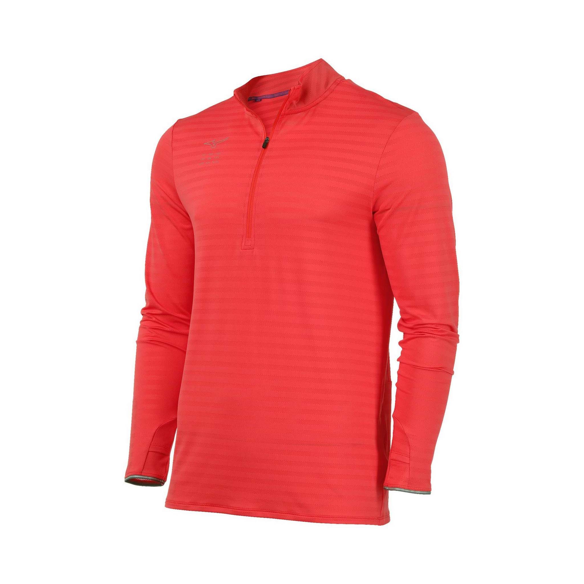 Mizuno Alpha Eco demi-zip manches longues de course Ã  pied homme