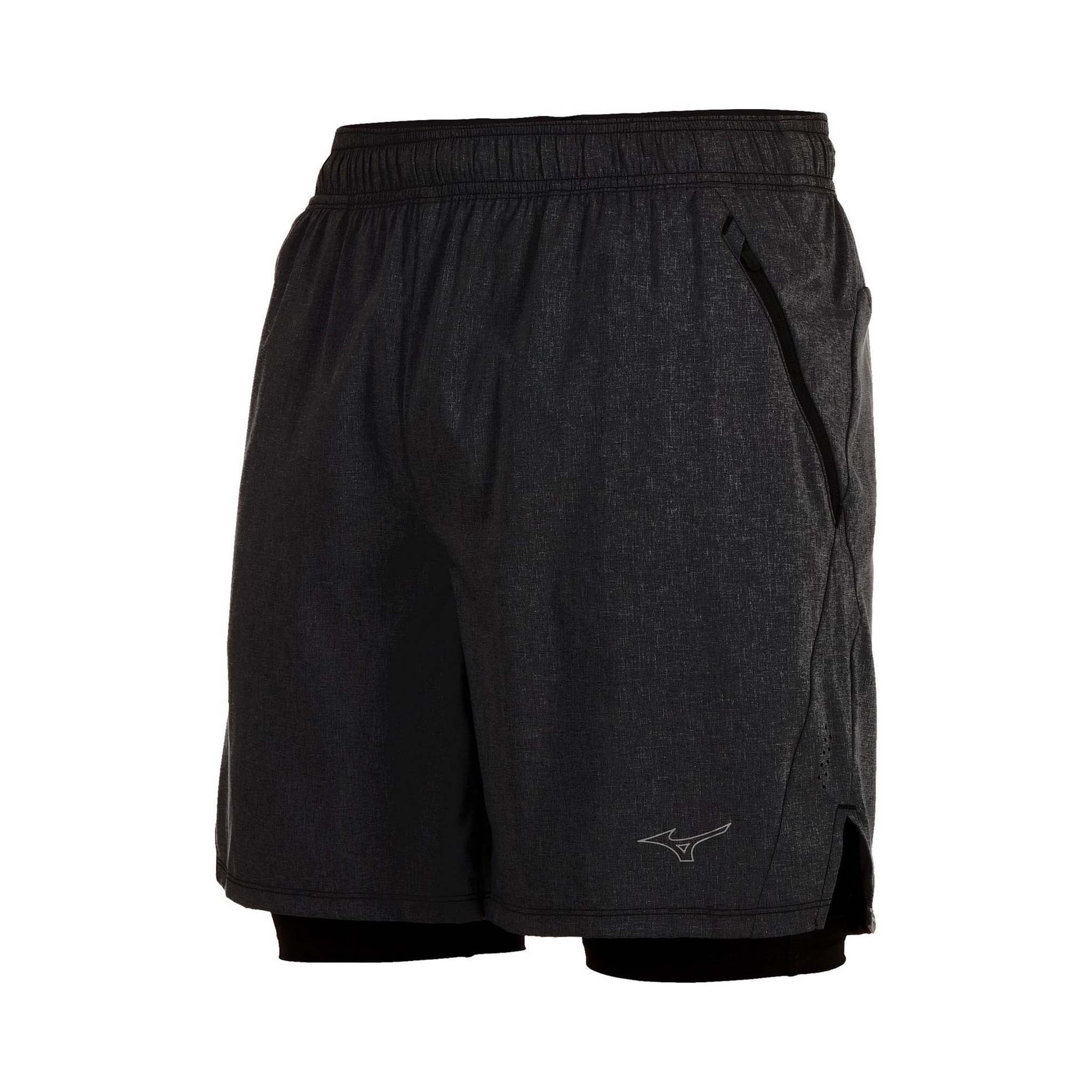 Mizuno Alpha Eco 7 pouces 2-en-1 short de course Ã  pied homme