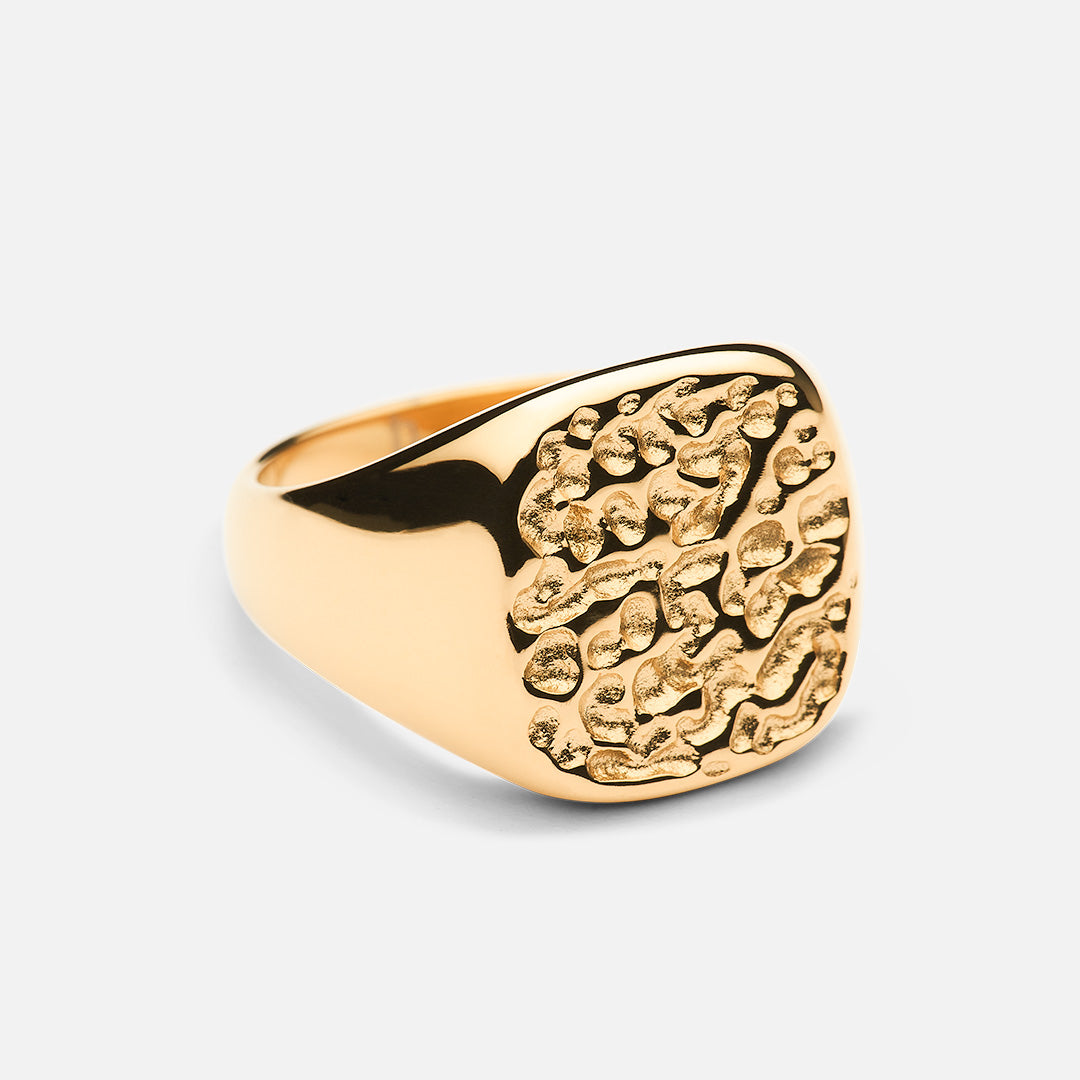 Billede af Meteor Square Ring 18K Guldbelagt