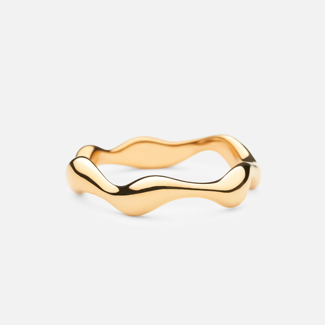 Billede af Wave Ring 18K Guldbelagt