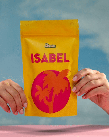 Gif Pouch Isabel in movimento