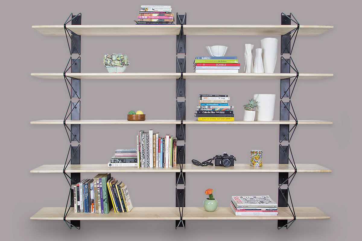 Strut Shelving System by Luft Tanaka and Shaun Kasperbauer for Souda