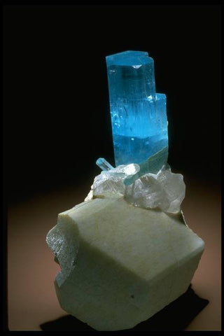 This aquamarine crystal is a fine example from Pakistan. The picture is also from the Smithsonian website.