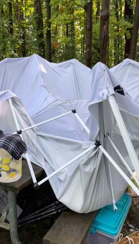 canopy caved in from water rain