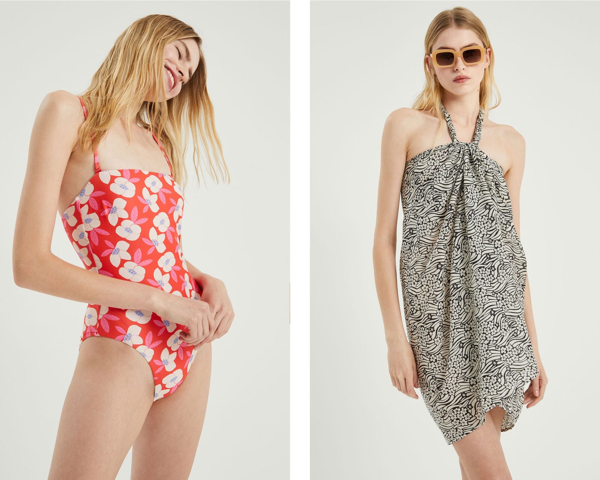 Dos propuestas de la colección de beachwear de Compañía Fantástica.