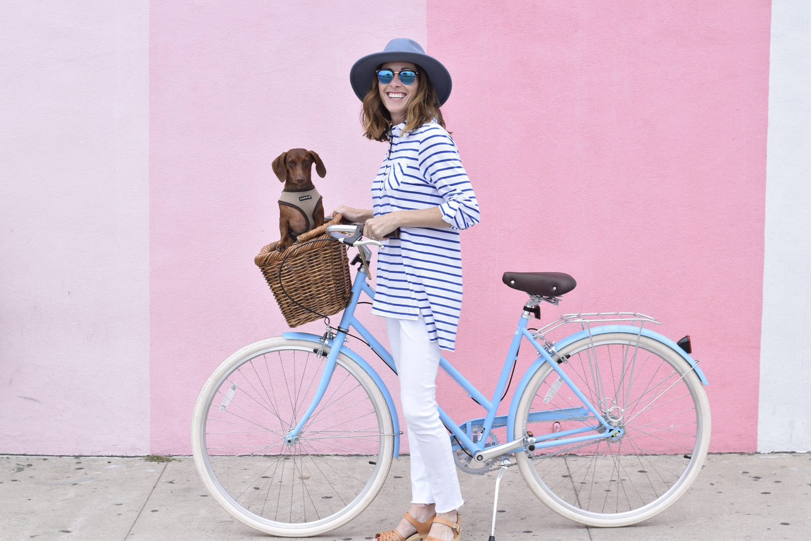 pink bike with basket womens