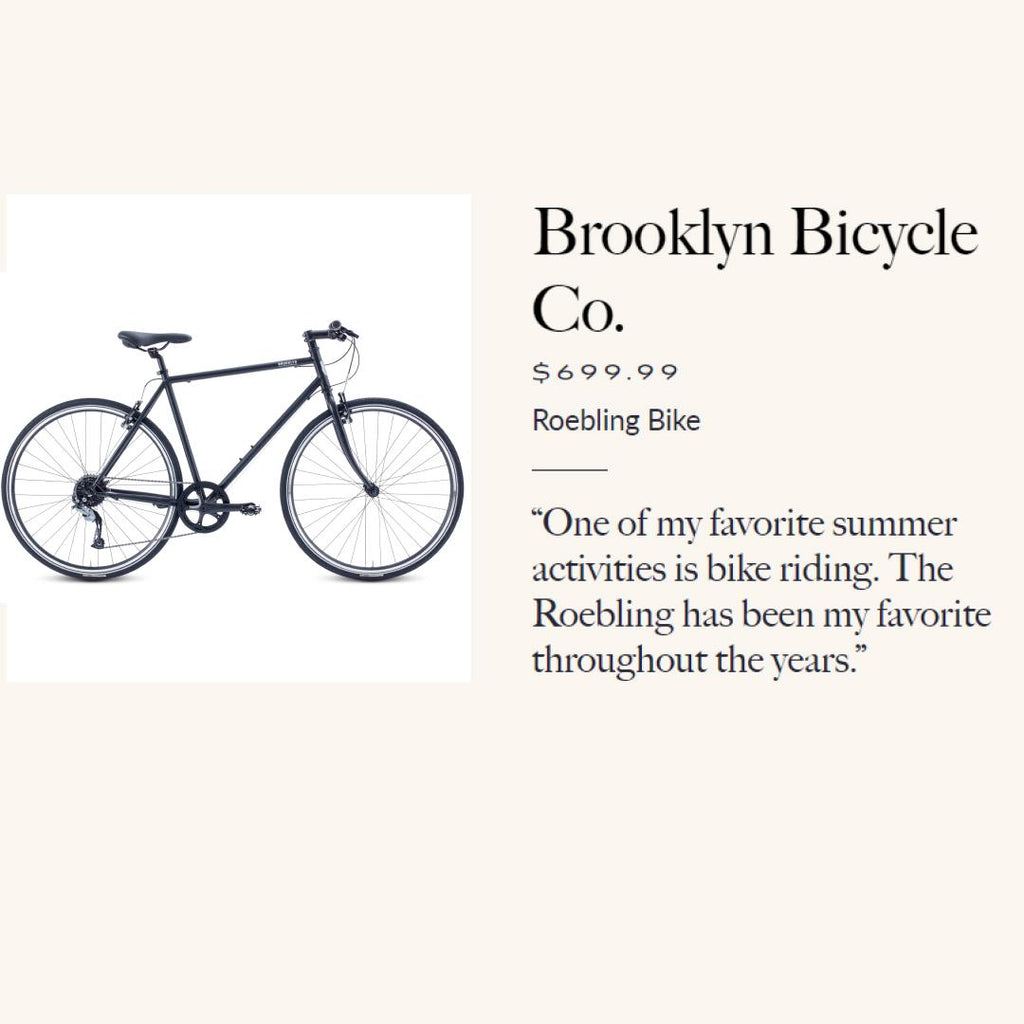 Brooklyn Bicycle Co. | Shop Roebling | Shop All Bikes | Best Sellers | Award Winning Bikes | City Bikes | Hybrid Bikes | Commuter Bikes | Cruiser Bikes | Fixie Bikes | Sustainable Bikes