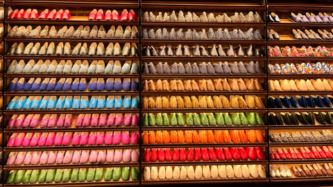 Colorful wall of Sabah shoes