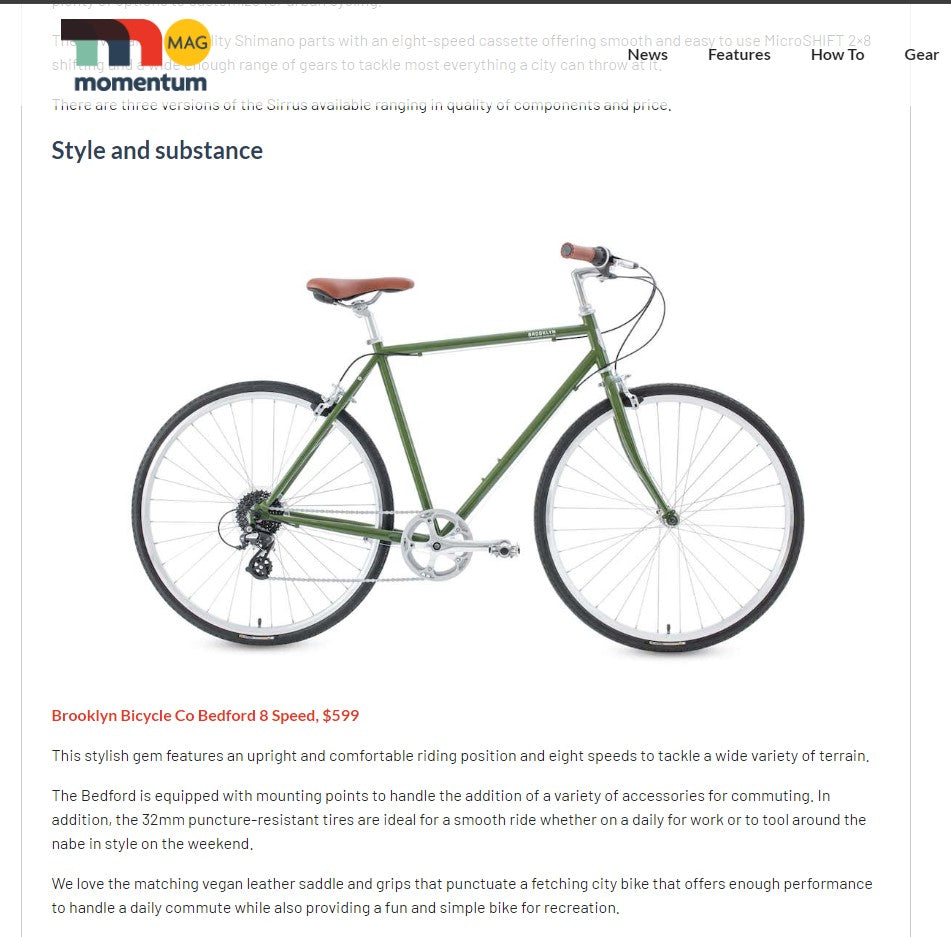 Shop the Bedford | Award Winning Bikes | Brooklyn Bicycle Co. | Best Sellers | City Bikes | Cruiser Bikes | Hybrid Bikes | Commuter Bikes | Fixie Bikes