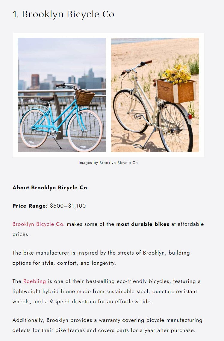 Brooklyn Bicycle Co. | Shop All Bikes | Best Sellers | Award Winning Bikes | City Bikes | Hybrid Bikes | Commuter Bikes | Cruiser Bikes | Fixie Bikes | Sustainable Bikes