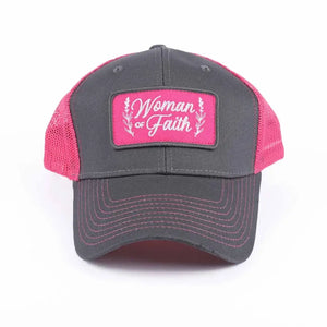 Woman of Faith | Pink & Grey Hat by Swanson®️ - Zealous Christian Gear