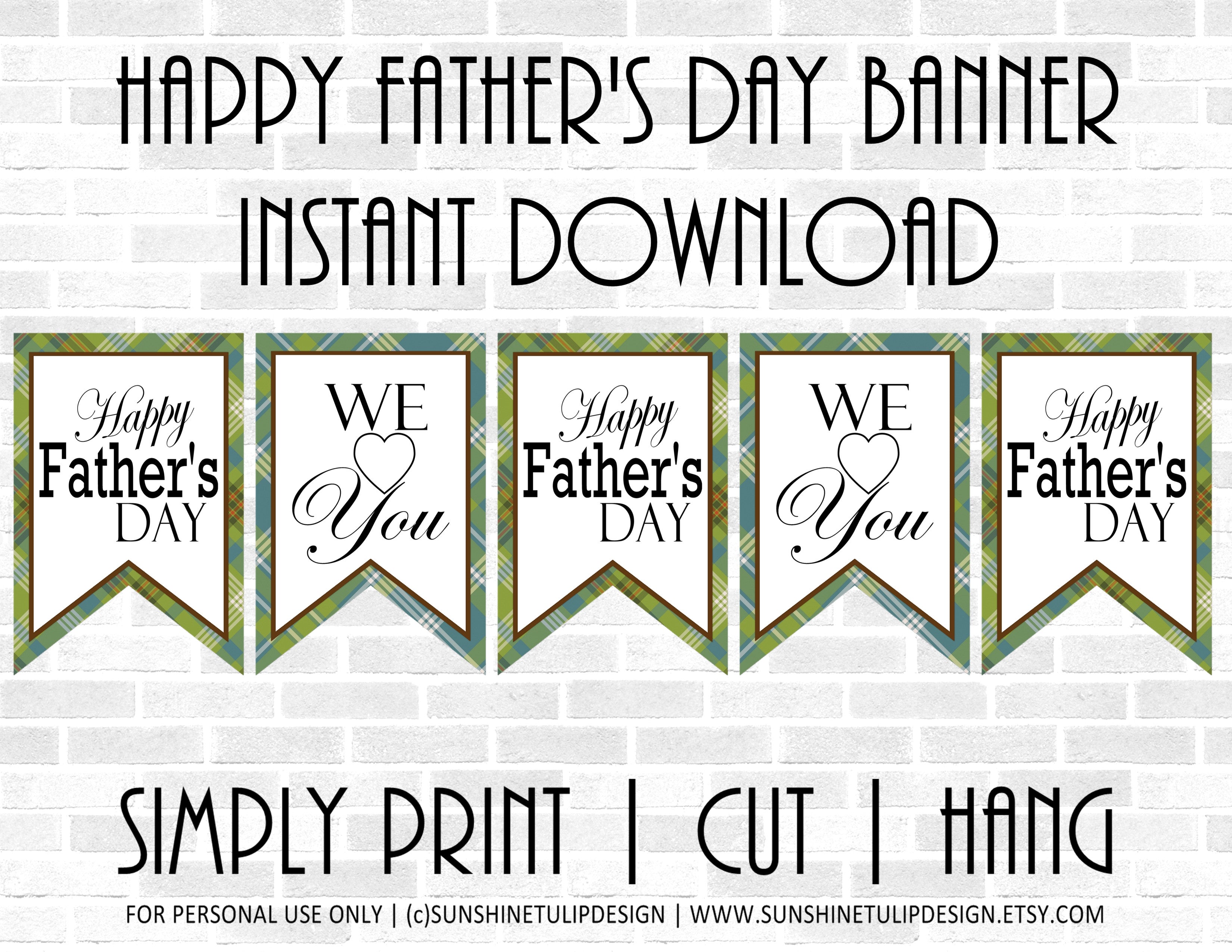 Happy Fathers Day Free Printable Banner
