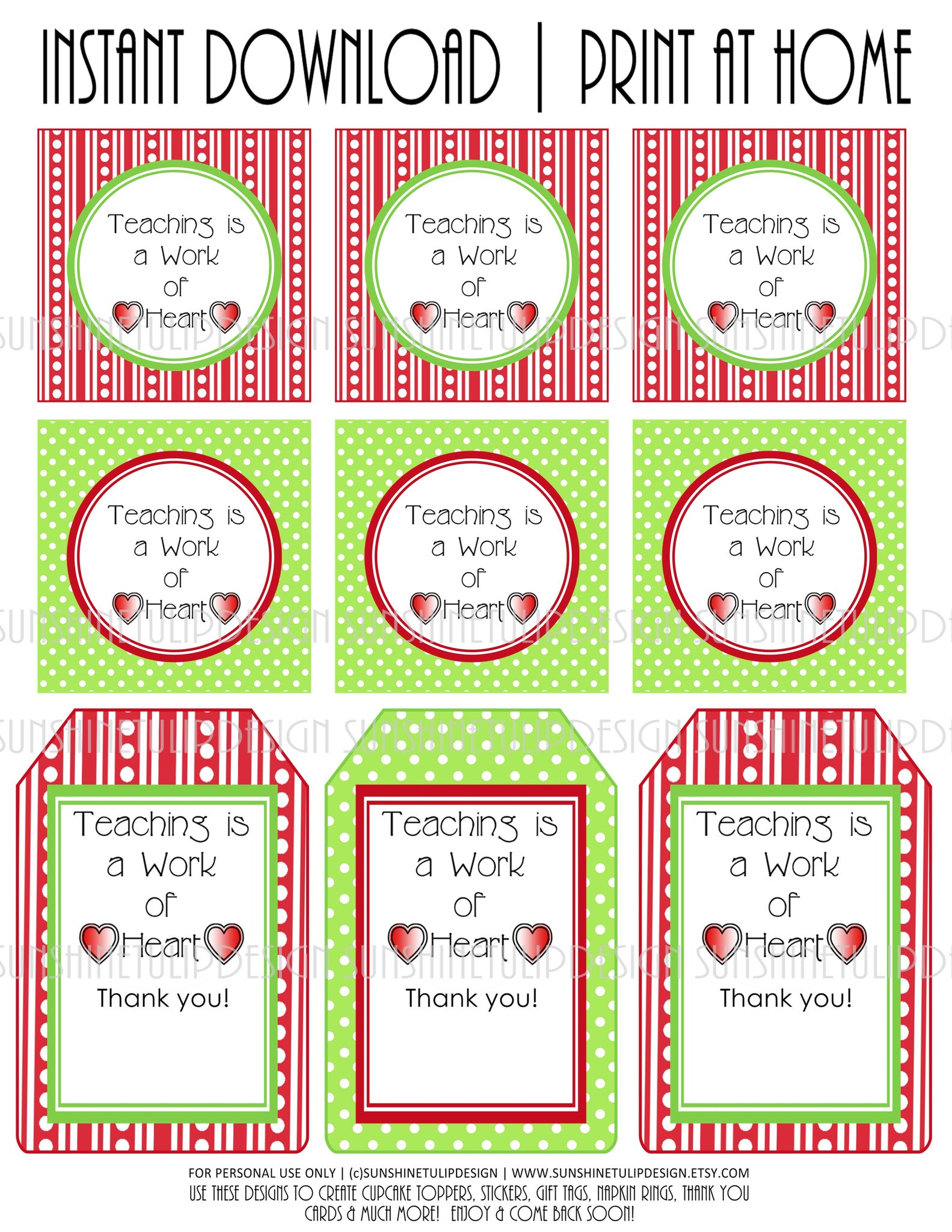 Free Printable Tags For Teacher Gifts