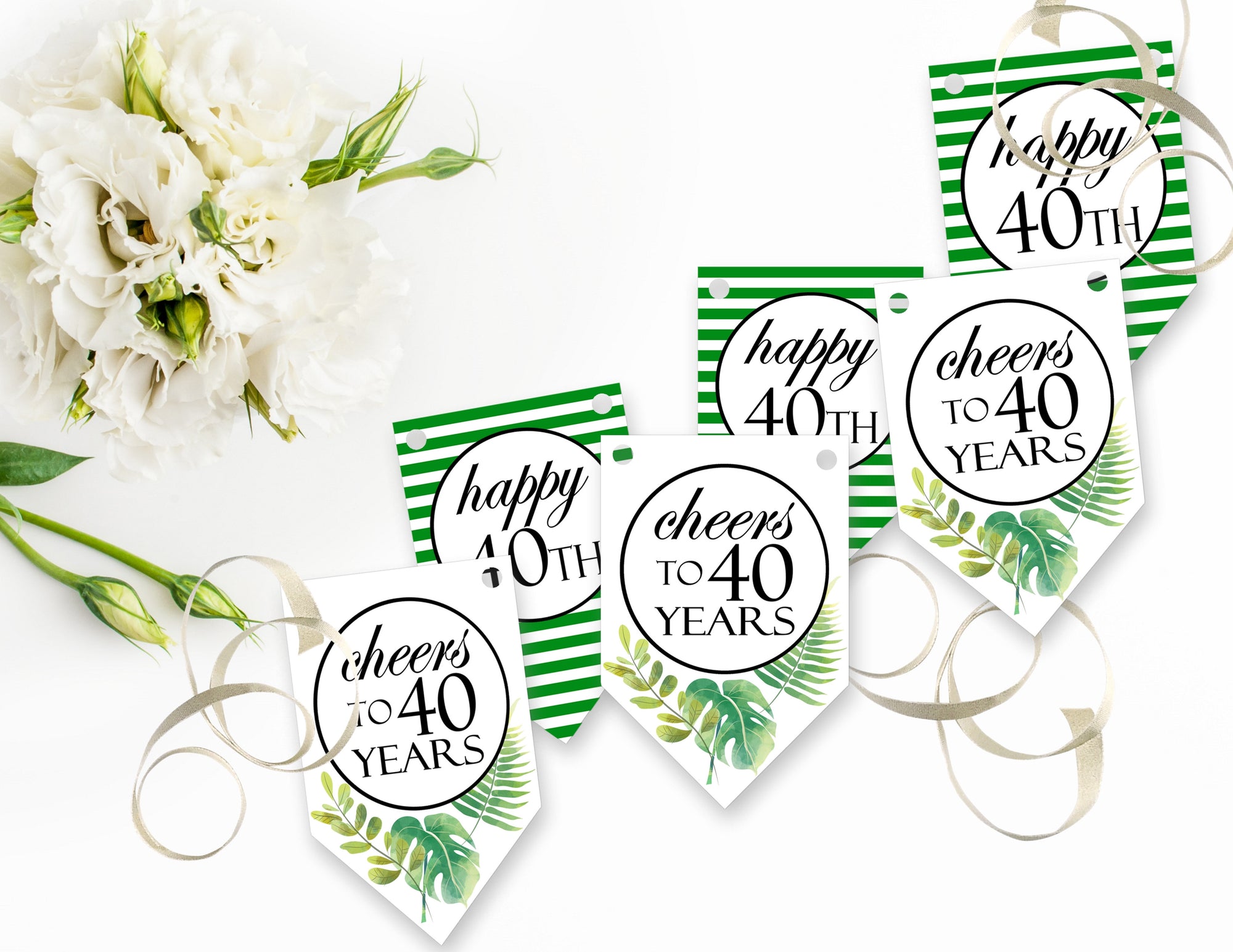 Printable 40th  Birthday  Party  Package  Cheers To 40 Years 