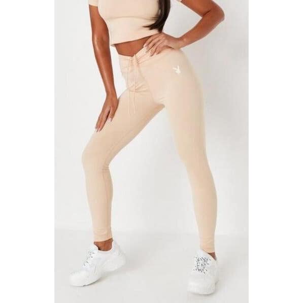 Missguided Playboy X Nude Coco Lifestyle Slinky Leggings - ShopStyle