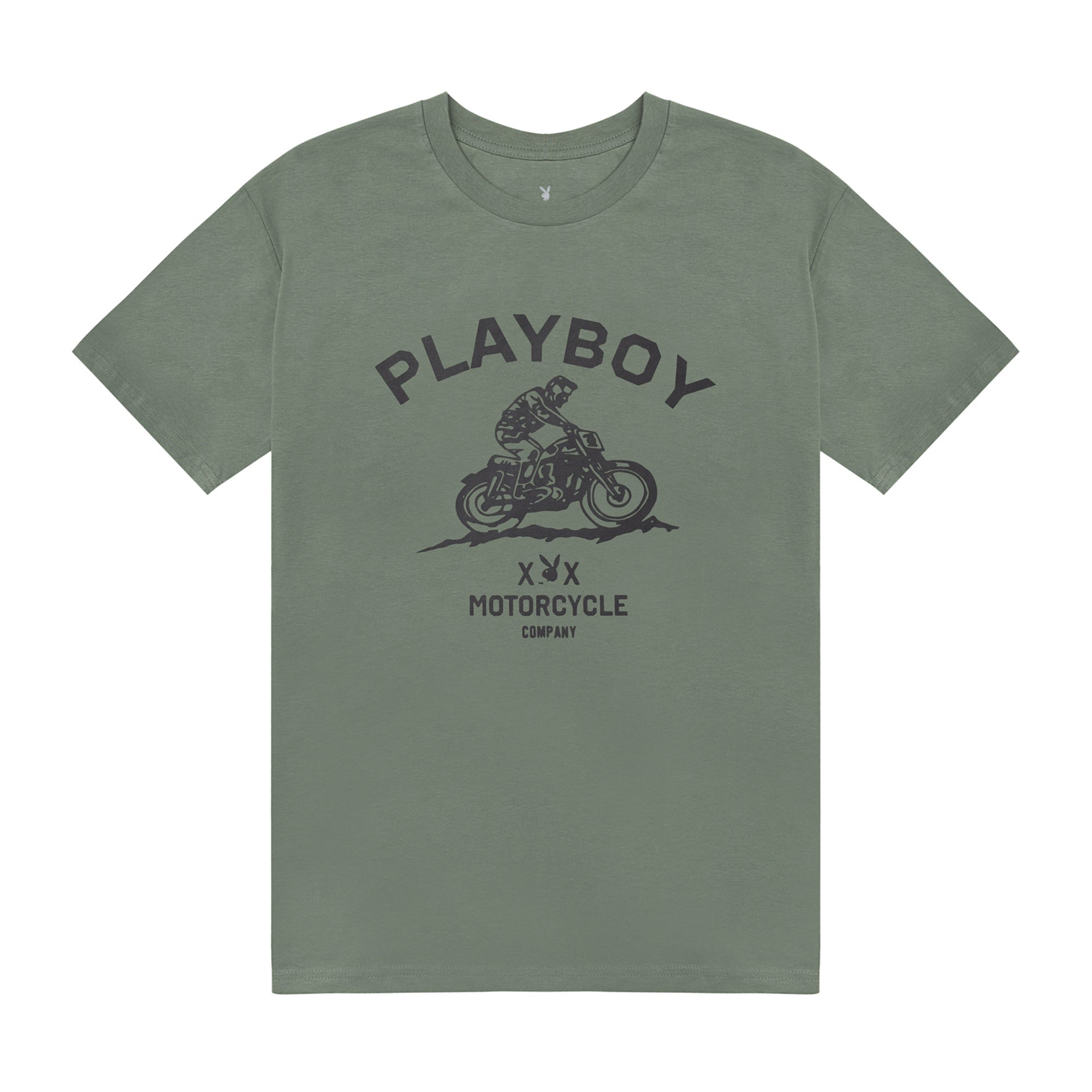 + by Elegance Heather Chic Women\'s Grey Playboy Logo T-Shirt Classic