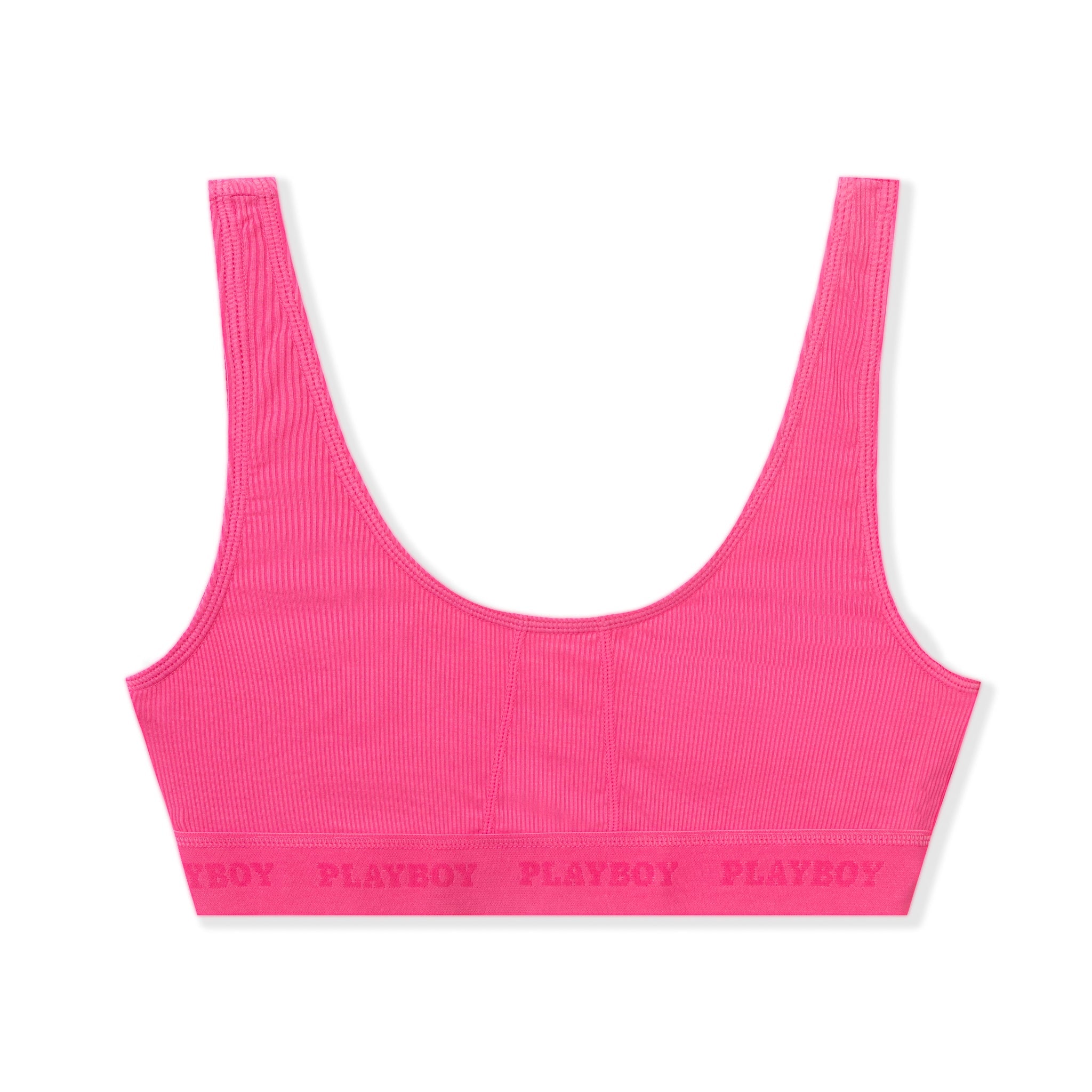 Buy XOXO women 2packs ribbed seamless crop top sports bra pink Online