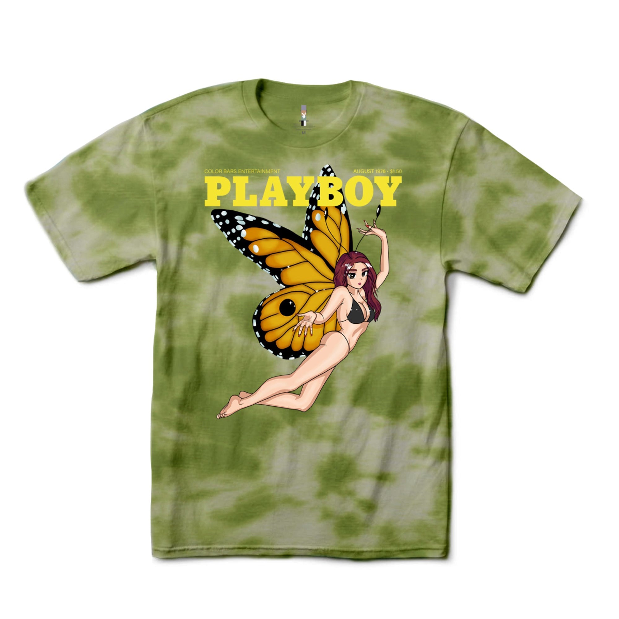 Butterfly T-Shirt Black: Dazzling Playboy Tokyo Club Design