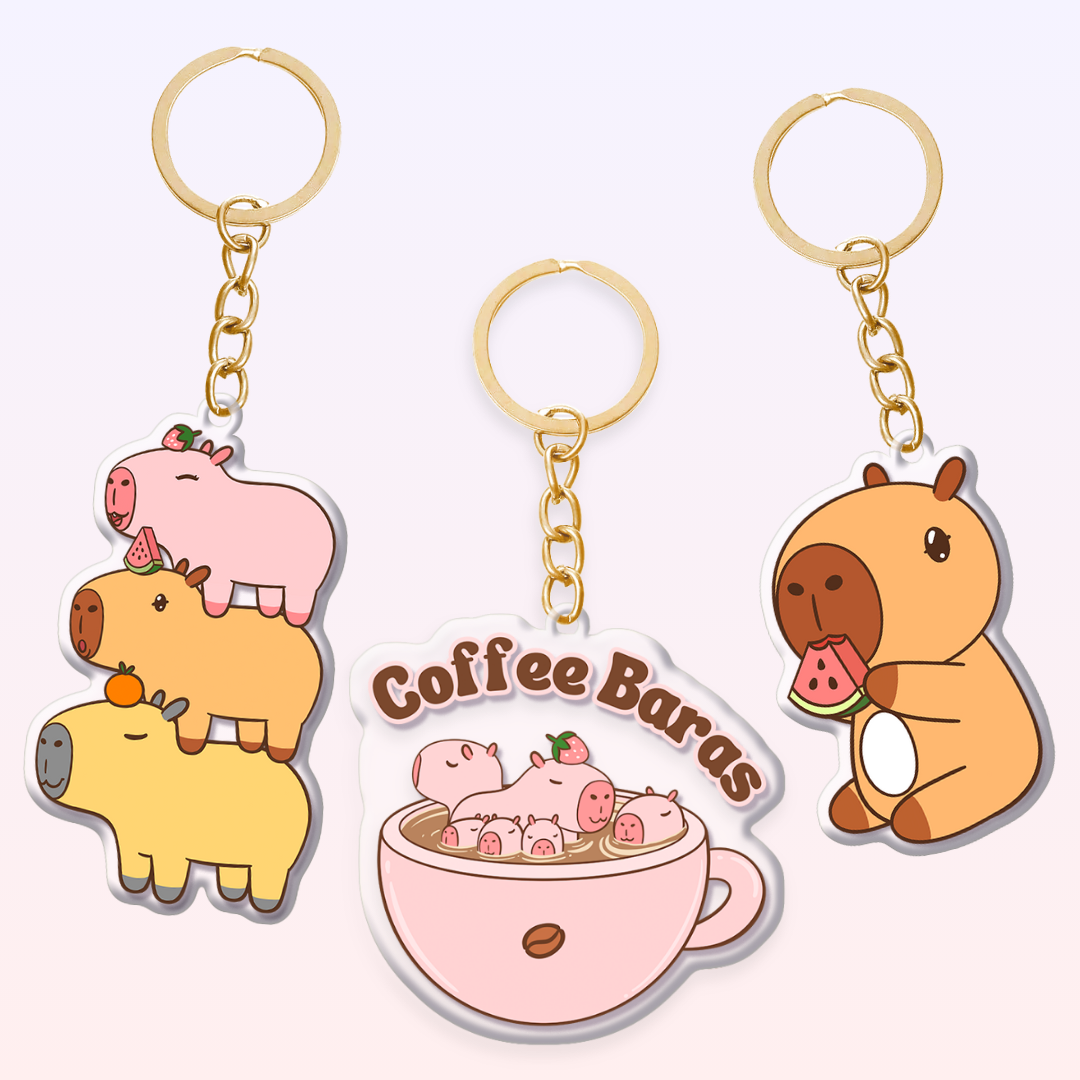 Capybara Keyring Set - Capy-era product image