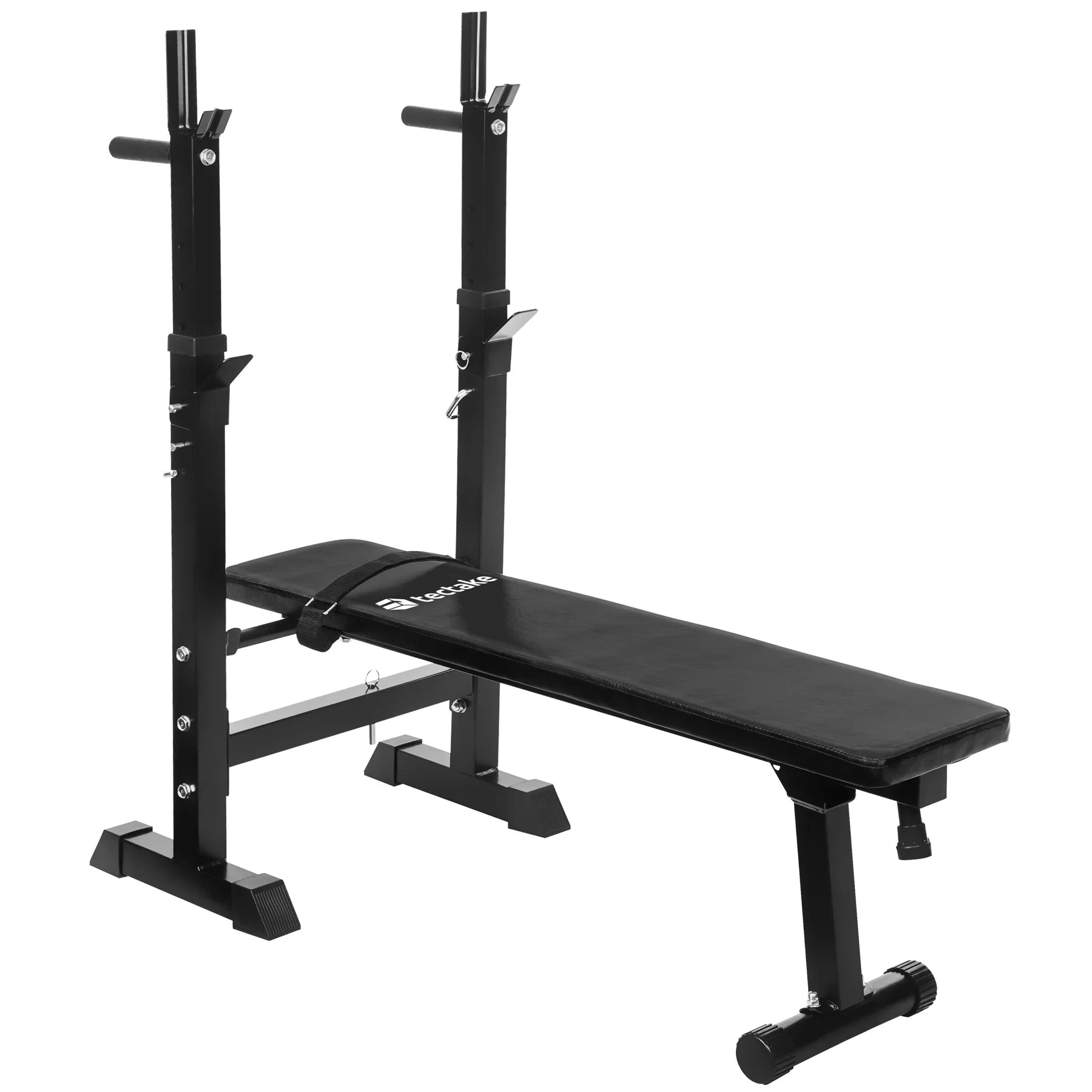 Tectake Weight Bench with Steel Stands-Dumbbell Support, Weight Support, Bodybuilding Bench, Abdominal Bench, Weight Bar Holder
