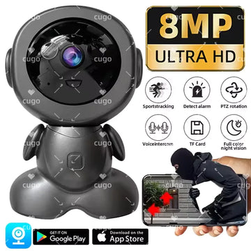 Smart Home dropshipping product: 8MP WiFi Security Camera: Smart Home Surveillance Robot
