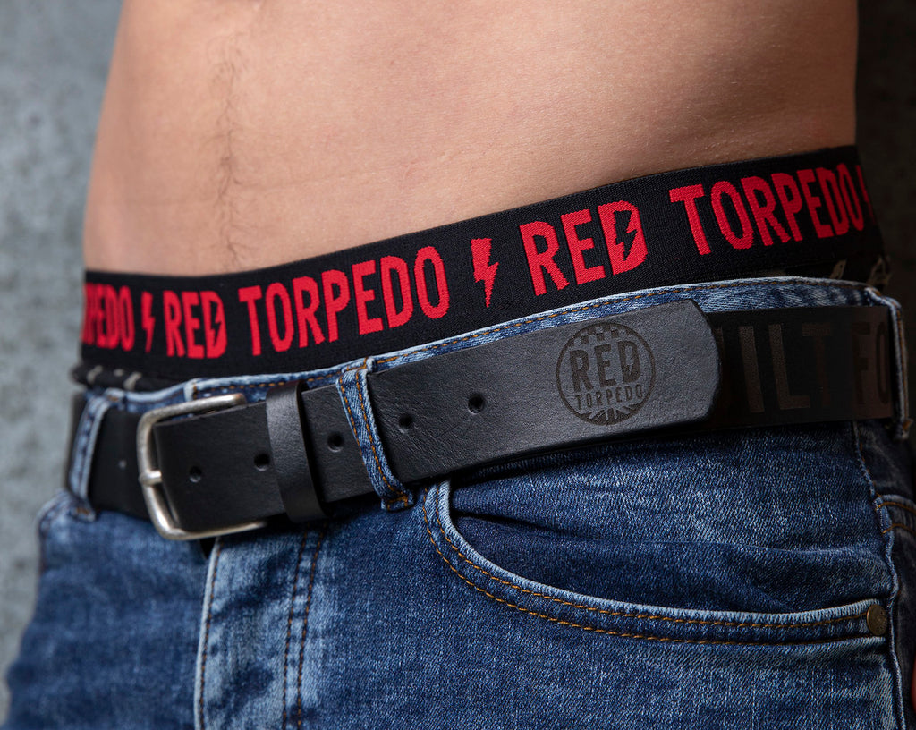 Red Torpedo l"Built for Speed" leather belt