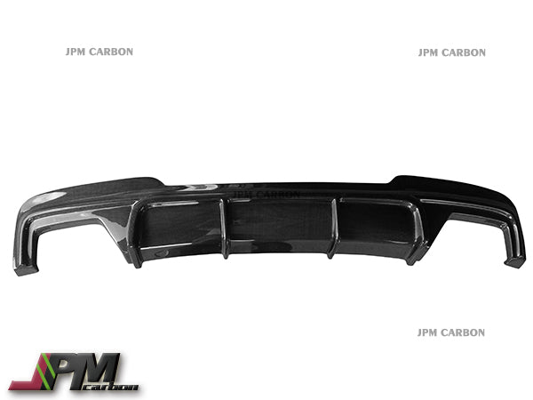 V Style Carbon Fiber Rear Diffuser (For Quad Exhaust Tips) Fits For 2011-2015 BMW F10 5-Series M-Sport Only