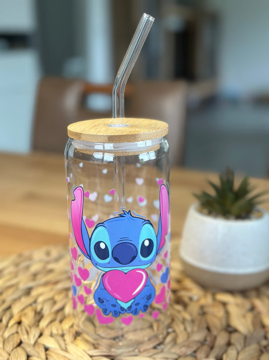 Blooming with Stitch Glass Cup – Enchenté Designs