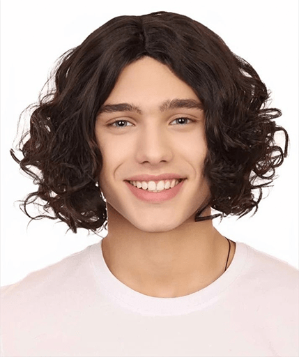 Fashionable Black Curly Wavy Wig