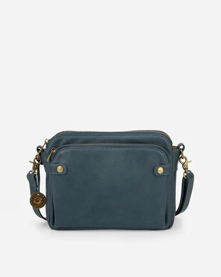 VerveTas - Leren Crossbody Schoudertassen - Neomoda Blauw