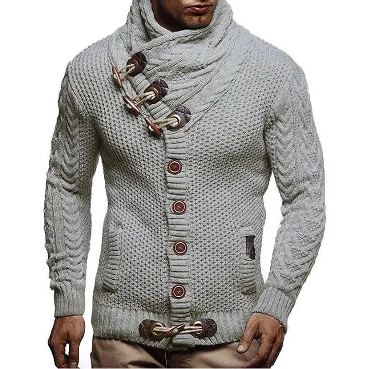 CottonLux - Italiaanse katoenen trui voor heren - Neomoda Lichtgrijs / XL