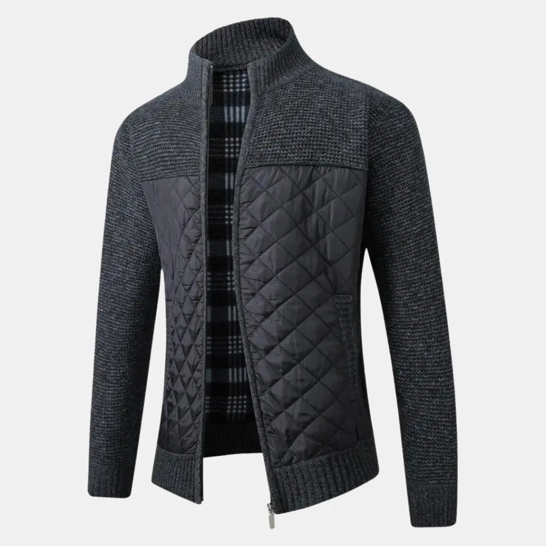 CollarVest - Vest met opstaande kraag voor heren - Neomoda Zwart / L