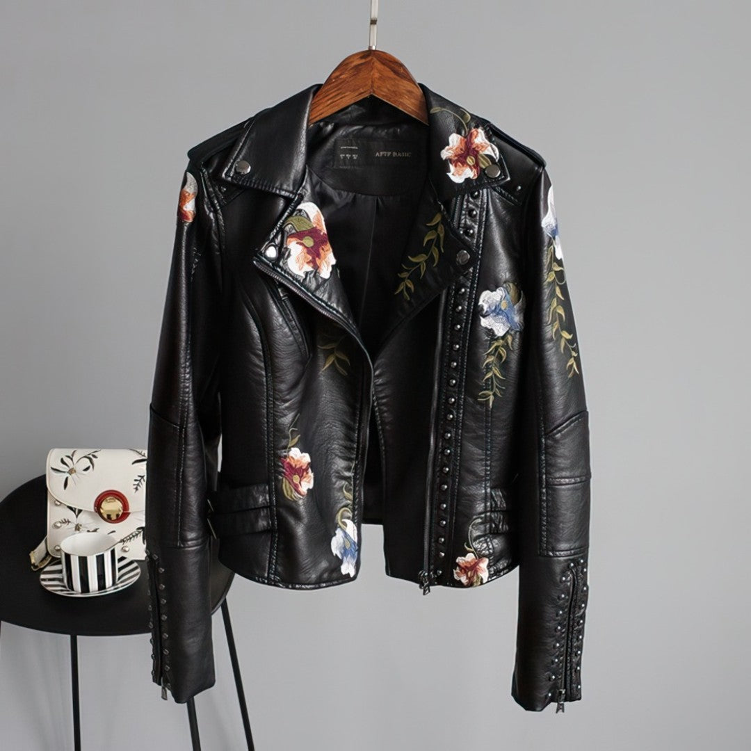 Lila - Veganistische Leren Damesjas - Neomoda Zwart / XL