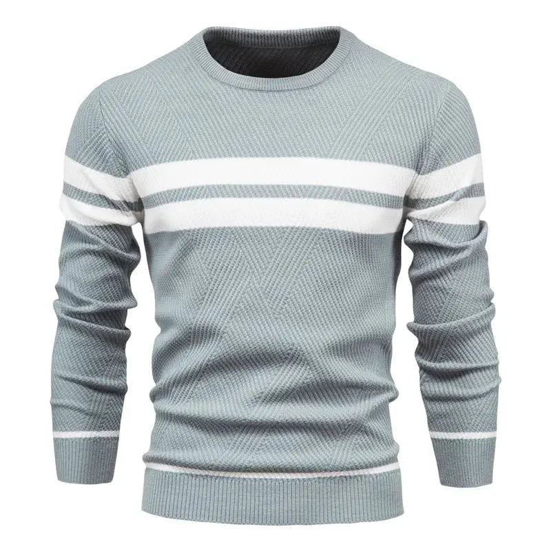 KnitWarm - gebreide trui voor heren - Neomoda Lichtblauw / XL