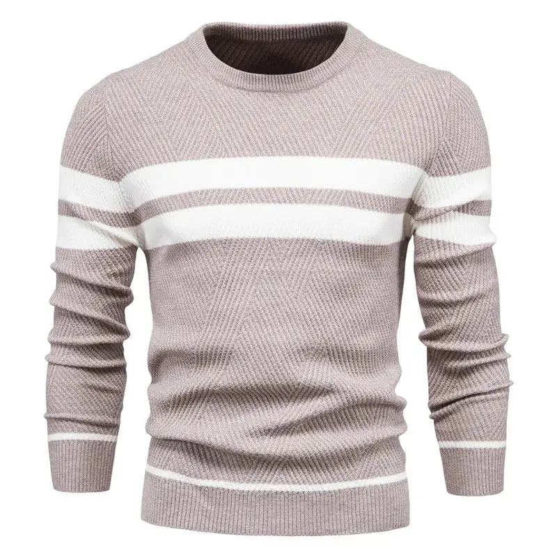 KnitWarm - gebreide trui voor heren - Neomoda Khaki / S