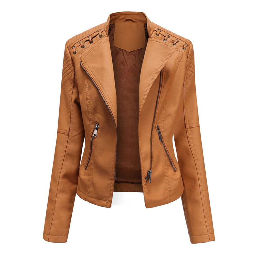Marianne - Stijlvol Leren Jack - Neomoda Camel / M