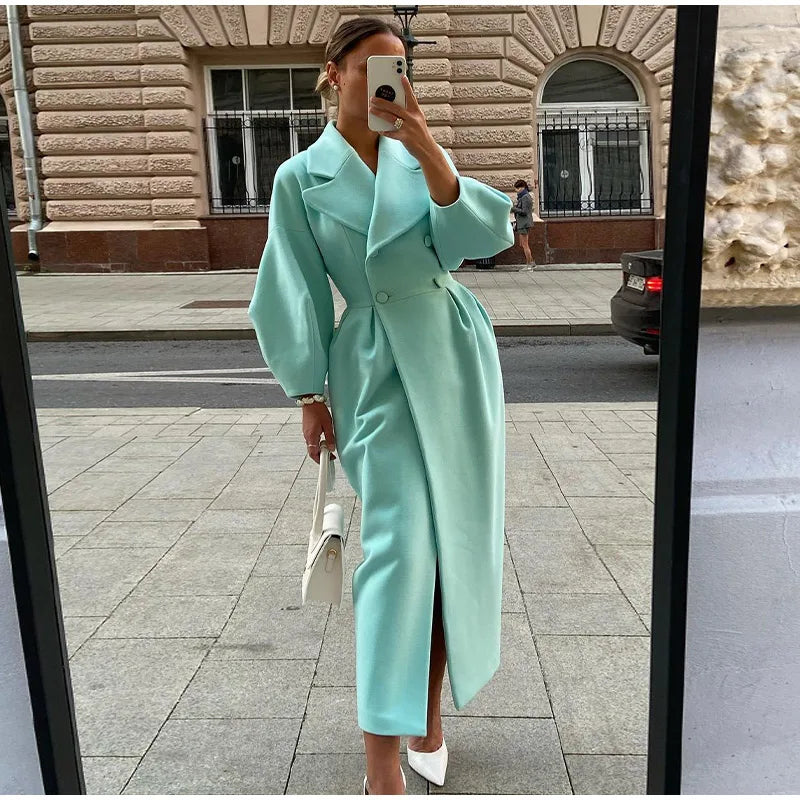 Inge - Elegante Winterjas - Neomoda Licht turquoise / XL