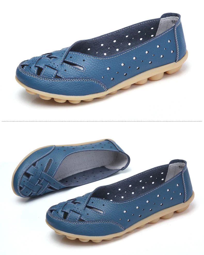 SoleSlim - Ademende Flats voor Dames - Neomoda Blauw / 38