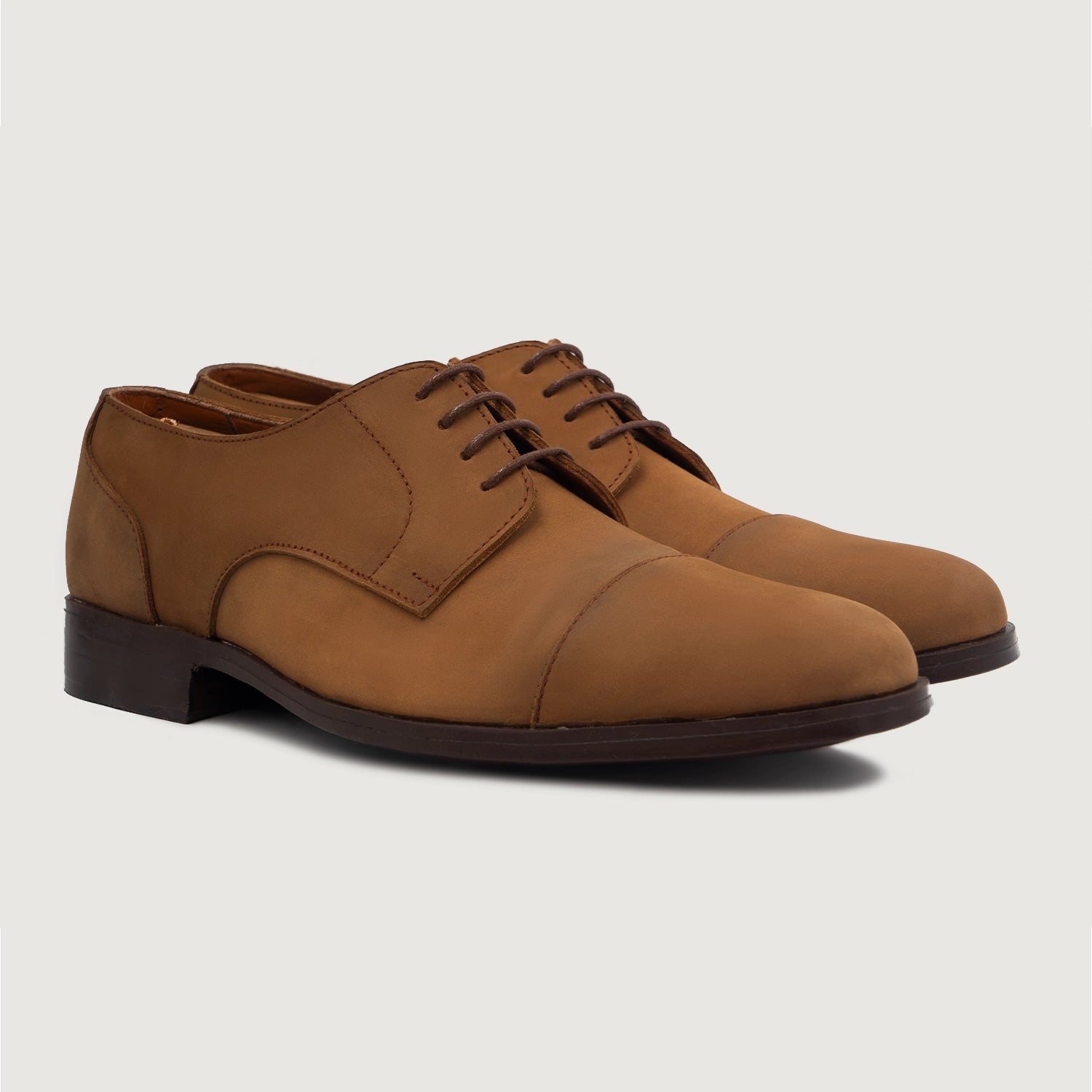 Attorney Derby Brown Nubuck Leather Shoes