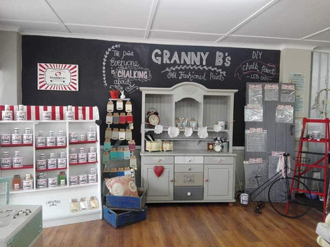 feature wall painted with Granny B's Black Betty makes for a stunning chalkboard surface