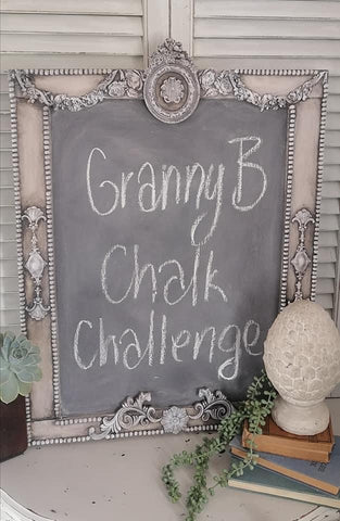 decorative chalkboard painted by Dezi from SMUK using our Dove Grey shade of Old Fashioned Paint