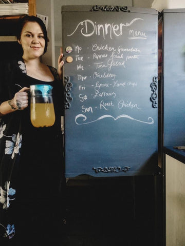 fridge painted with Granny B's Black Betty makes a fantastic kitchen feature a chalkpaint fridge