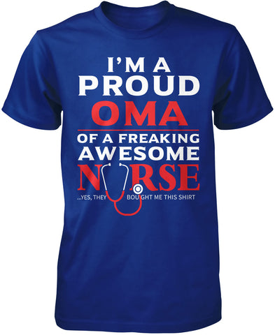 Proud Oma of An Awesome Nurse T-Shirt