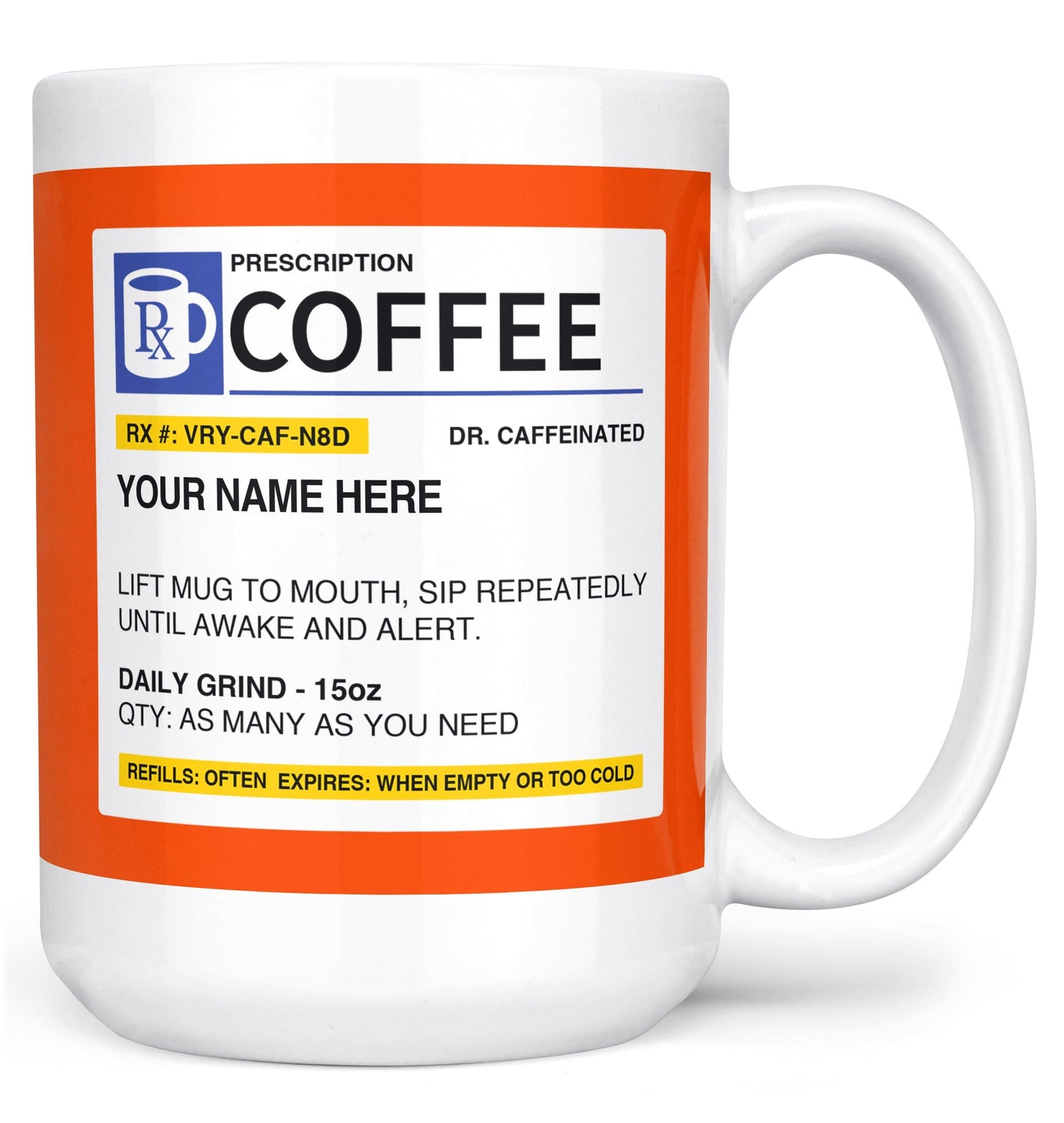 Personalized Prescription Coffee Mug | Custom RX Style ...