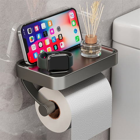 sleekshelf roll holder with phone