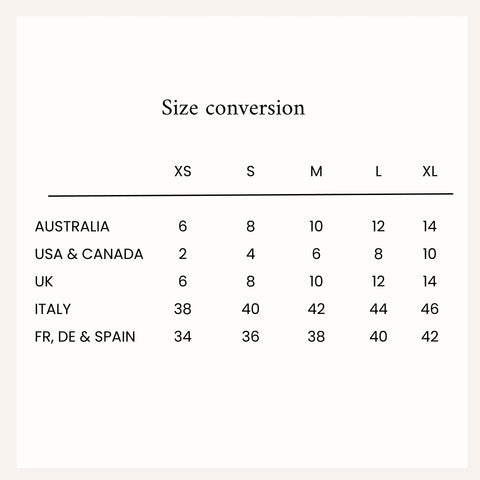 Size conversion
