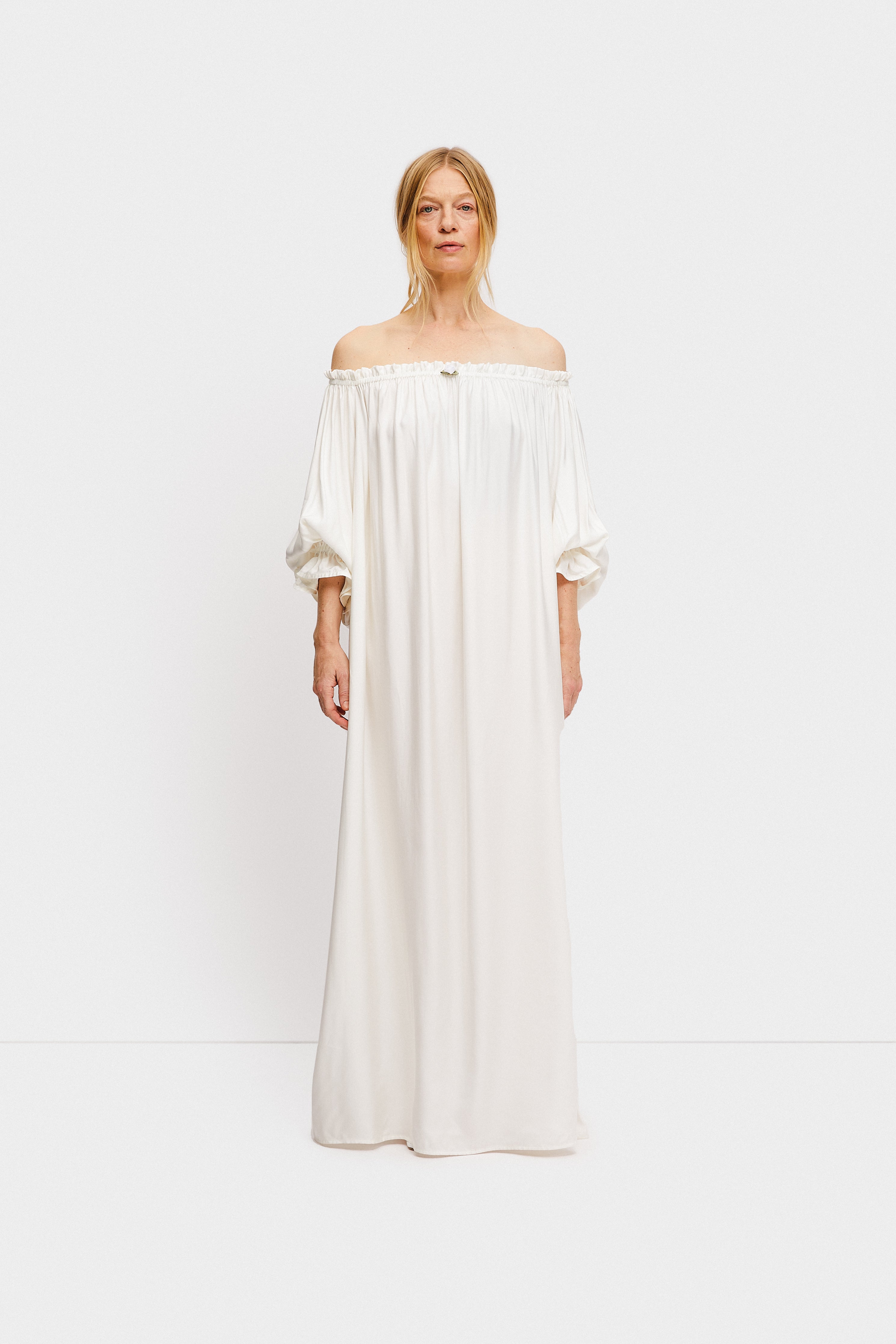 Zephir Off-the-shoulder Maxi Dress in White - Sleeper product image