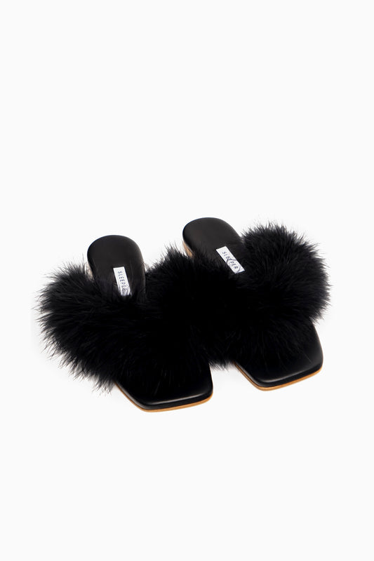 Lulu Shearling Slippers in Hot Pink